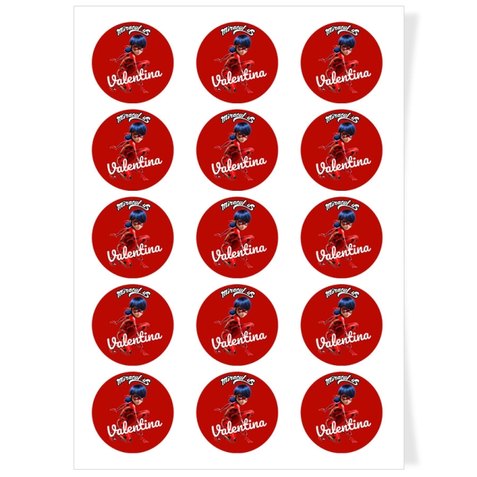 Dischi cupcake da personalizzare - Coccinella 