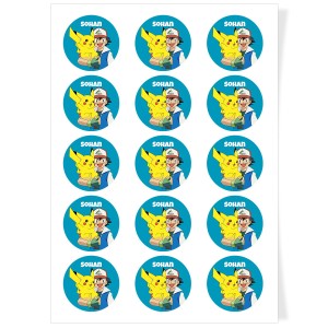 Dischi cupcake da personalizzare - Pokémon Ash