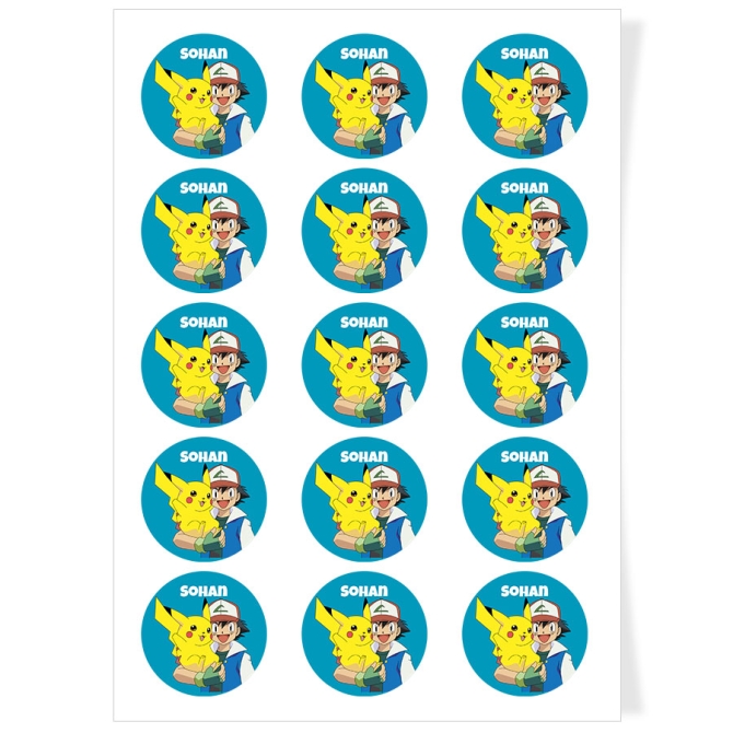 Dischi cupcake da personalizzare - Pokmon Ash 