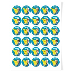 Dischi cupcake da personalizzare - Pokmon Ash. n1