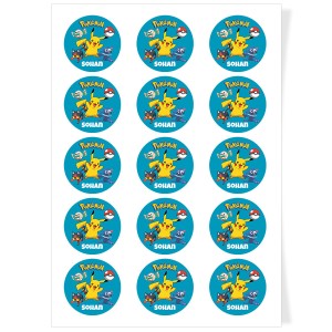 Dischi cupcake da personalizzare - Pokémon