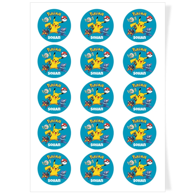 Dischi cupcake da personalizzare - Pokmon 