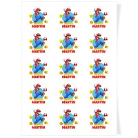 Dischi cupcake da personalizzare - Mario