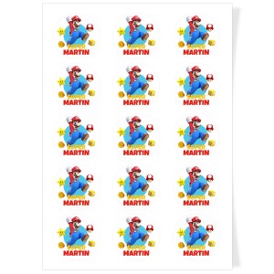 Dischi cupcake da personalizzare - Mario