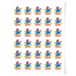 Dischi cupcake da personalizzare - Mario. n1