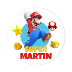 Dischi cupcake da personalizzare - Mario. n2