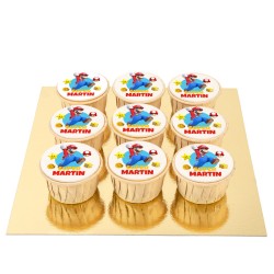 Dischi cupcake da personalizzare - Mario. n3