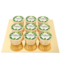 Dischi cupcake da personalizzare - Foglie Tropicali. n3