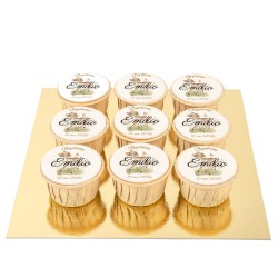 Dischi per cupcake da personalizzare - Legno grazioso. n3