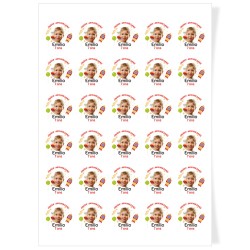 Dischi cupcake da personalizzare - Testa tra le stelle. n1