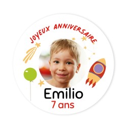 Dischi cupcake da personalizzare - Testa tra le stelle. n2