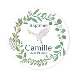 Dischi cupcake da personalizzare - Colomba Battesimo. n2