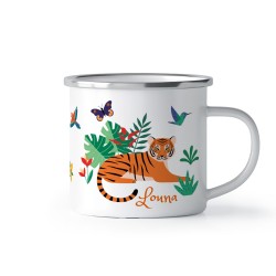 Tazza smaltata personalizzata - Tigre. n1