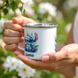 Tazza smaltata personalizzata - Stitch. n2