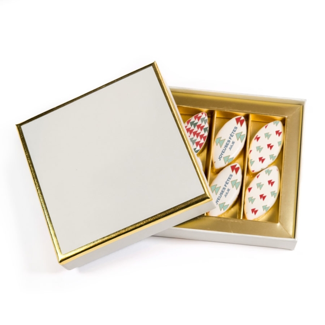 Confezione regalo da 6 Calisson personalizzati - Albero di Natale 