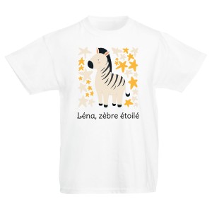 T-shirt personalizzabile - Zebra stellata