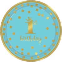 Tema compleanno Royal Birthday 1 - Blu per il compleanno del tuo bambino