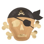 Grande Party Box Pirata Kraft Nero/oro