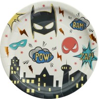 Decorazione Compleanno Supereroe – Banner E Cartello Porta Per Festa A Tema – Set 3 Pezzi + Striscione