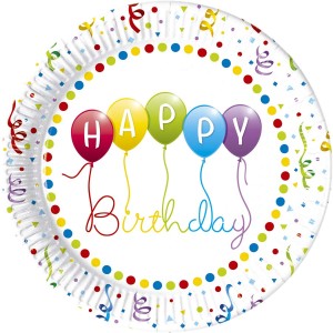 Party box Happy Birthday Palloncini Rainbow formato Maxi