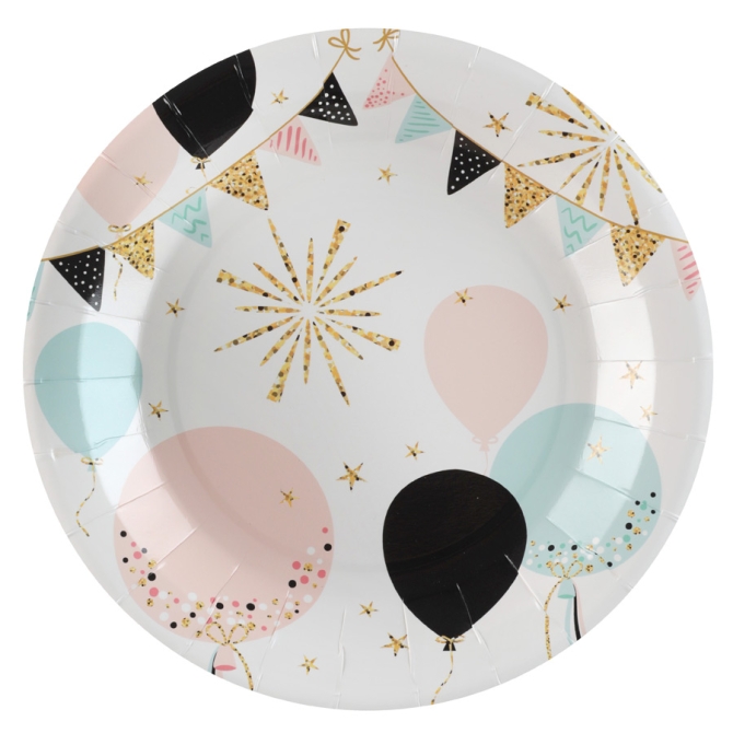 Scatola per feste con glitter e palloncini 
